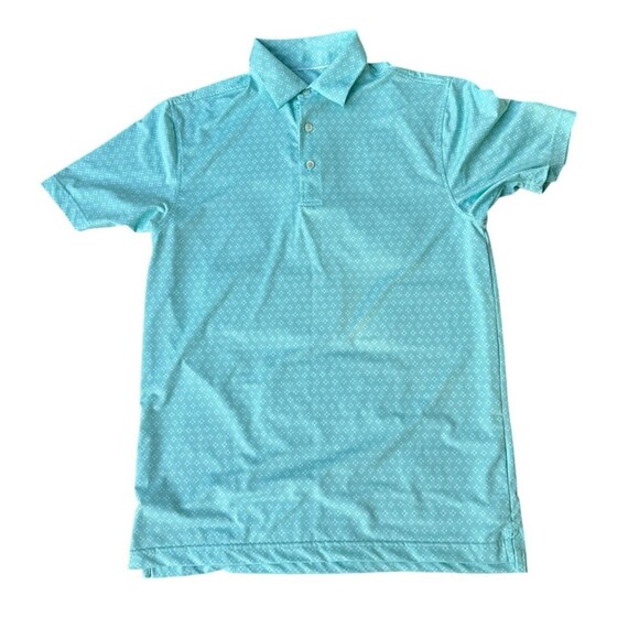 Full TurnThe Frisco Polo Mens S Floral Golf Summer Shirt permomanc style IS06808 - Picture 2 of 11